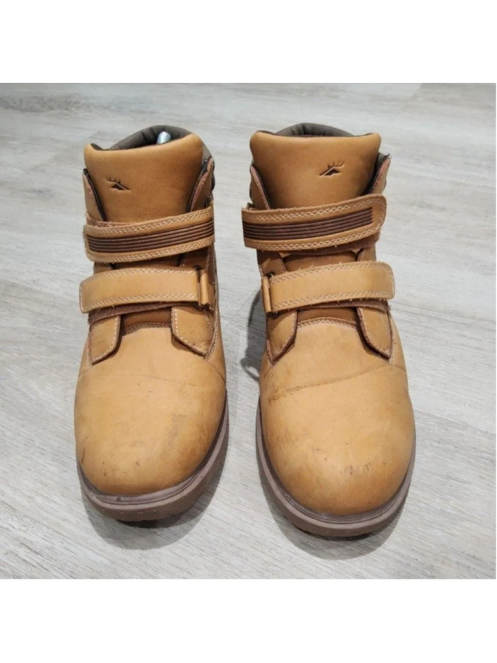Deer Stags Snow Boots Boys 7 Brown Faux Leather Waterproof Thinsulate Winter